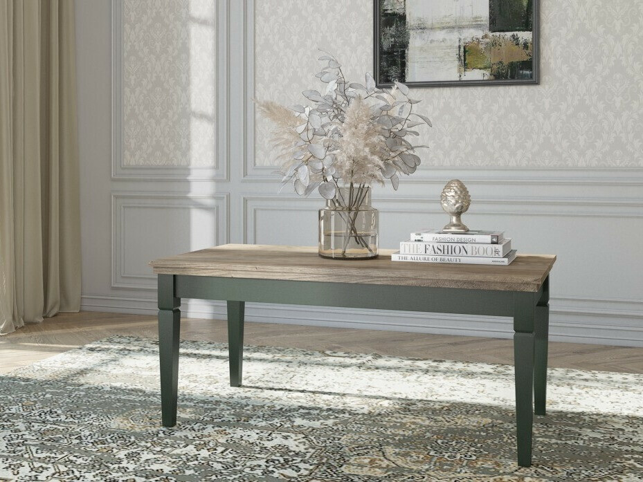 Žurnālu galdiņš Tolnue 108 (Tumši zaļš + Lefkas ozols)