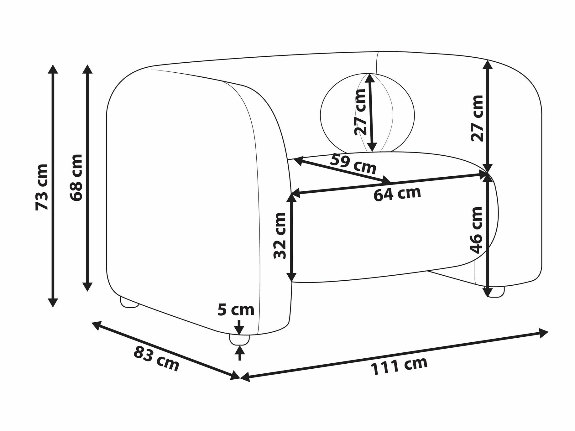 Krēsls Veselme 101 (Bēšs)