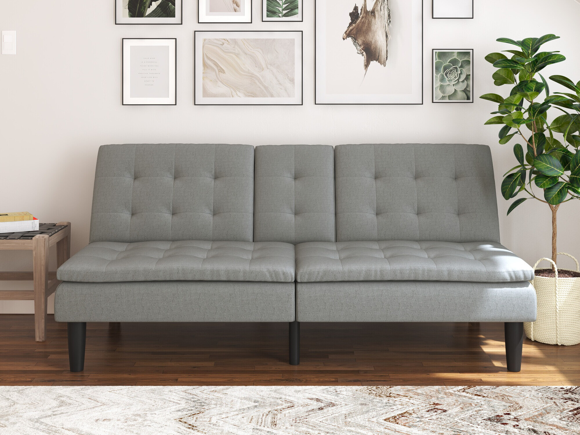 Dīvāns gulta Denton 1334 (Pelēks)