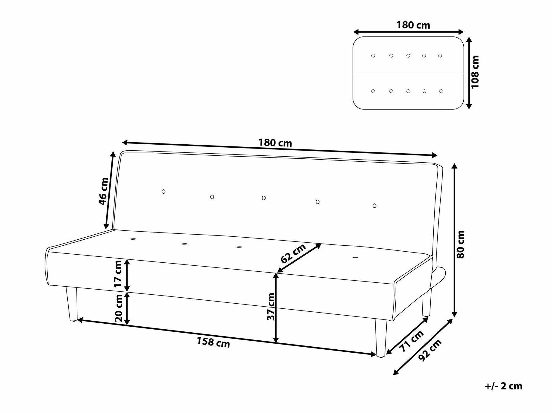 Диван-кровать Berwyn 608 (Светло-коричневый)