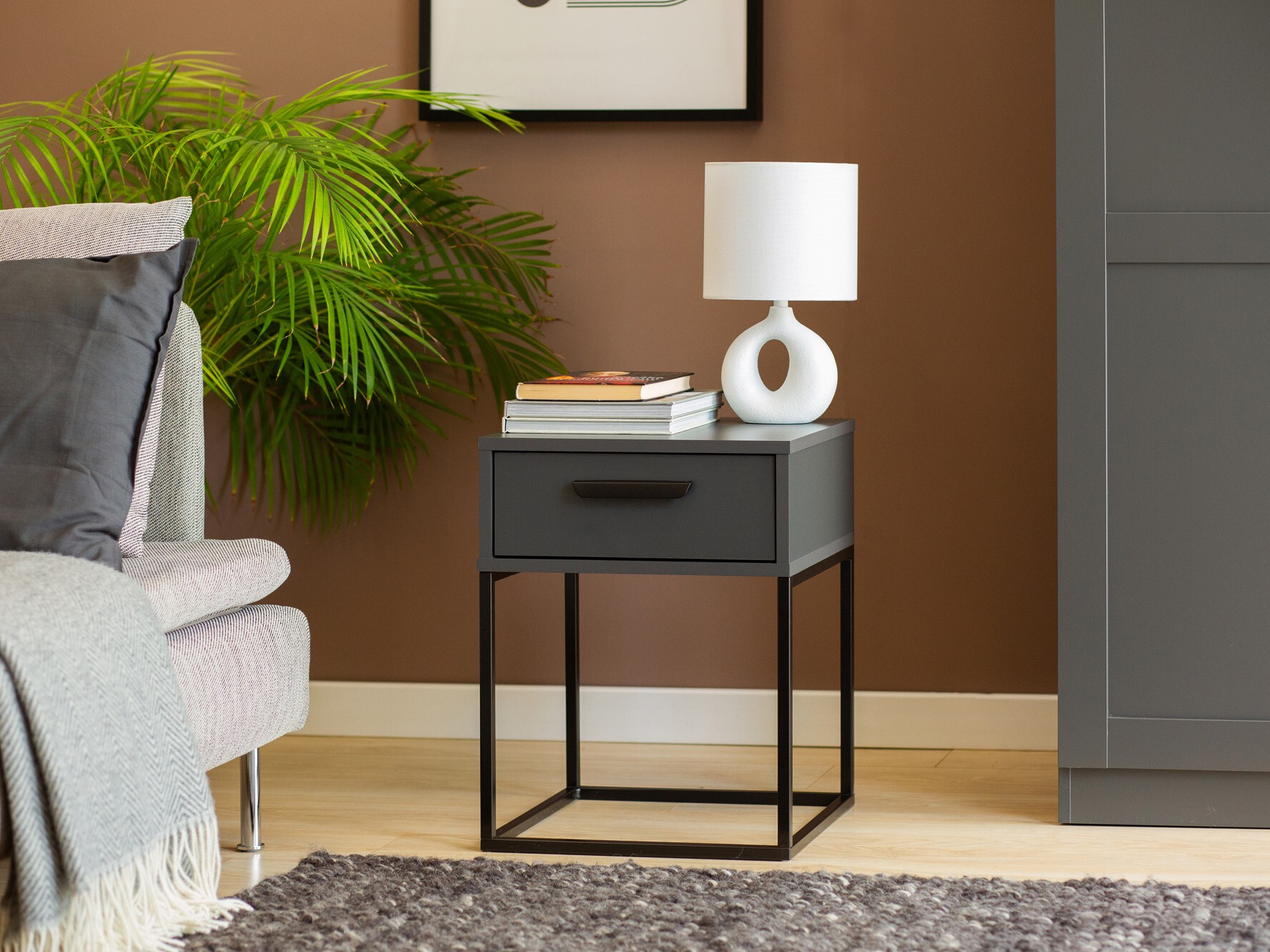 Прикроватная тумбочка Bristol 191 (Антрацит)