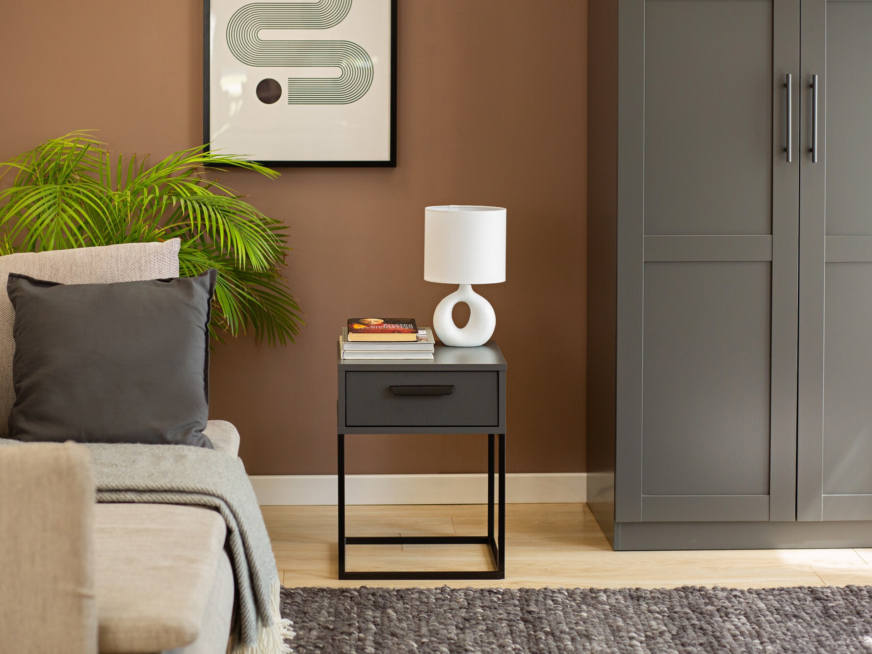 Прикроватная тумбочка Bristol 191 (Антрацит)