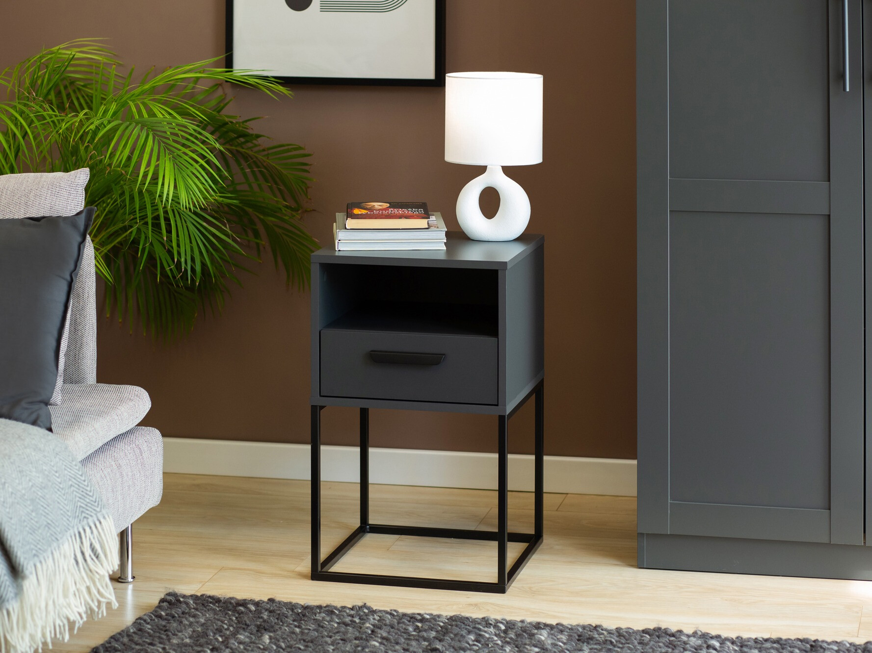Прикроватная тумбочка Bristol 193 (Антрацит)