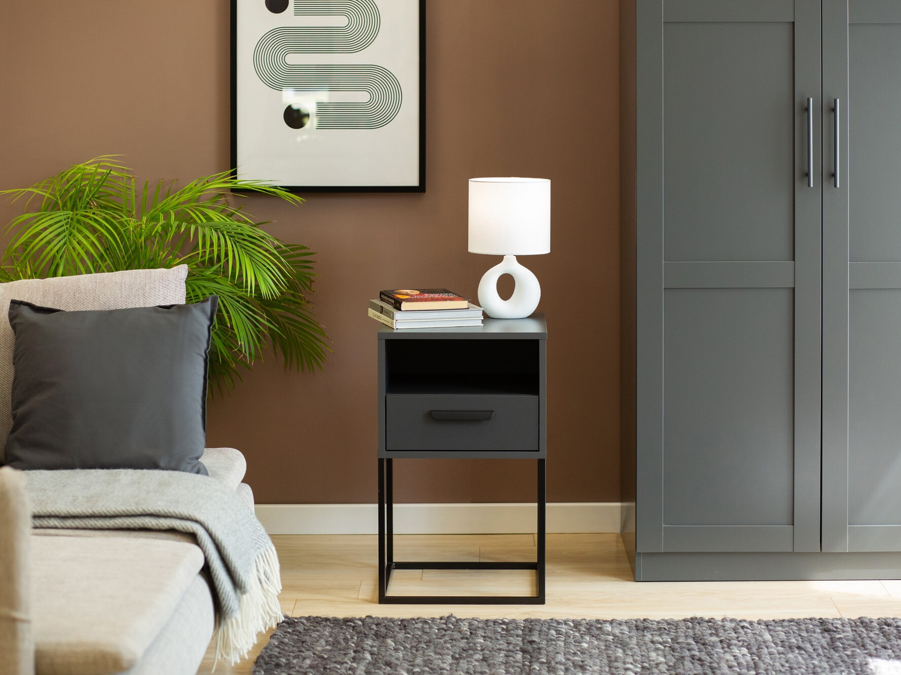 Прикроватная тумбочка Bristol 193 (Антрацит)