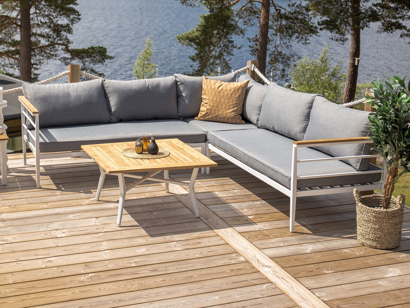 Садовый комплект Dallas 525 (Белый + Серый)