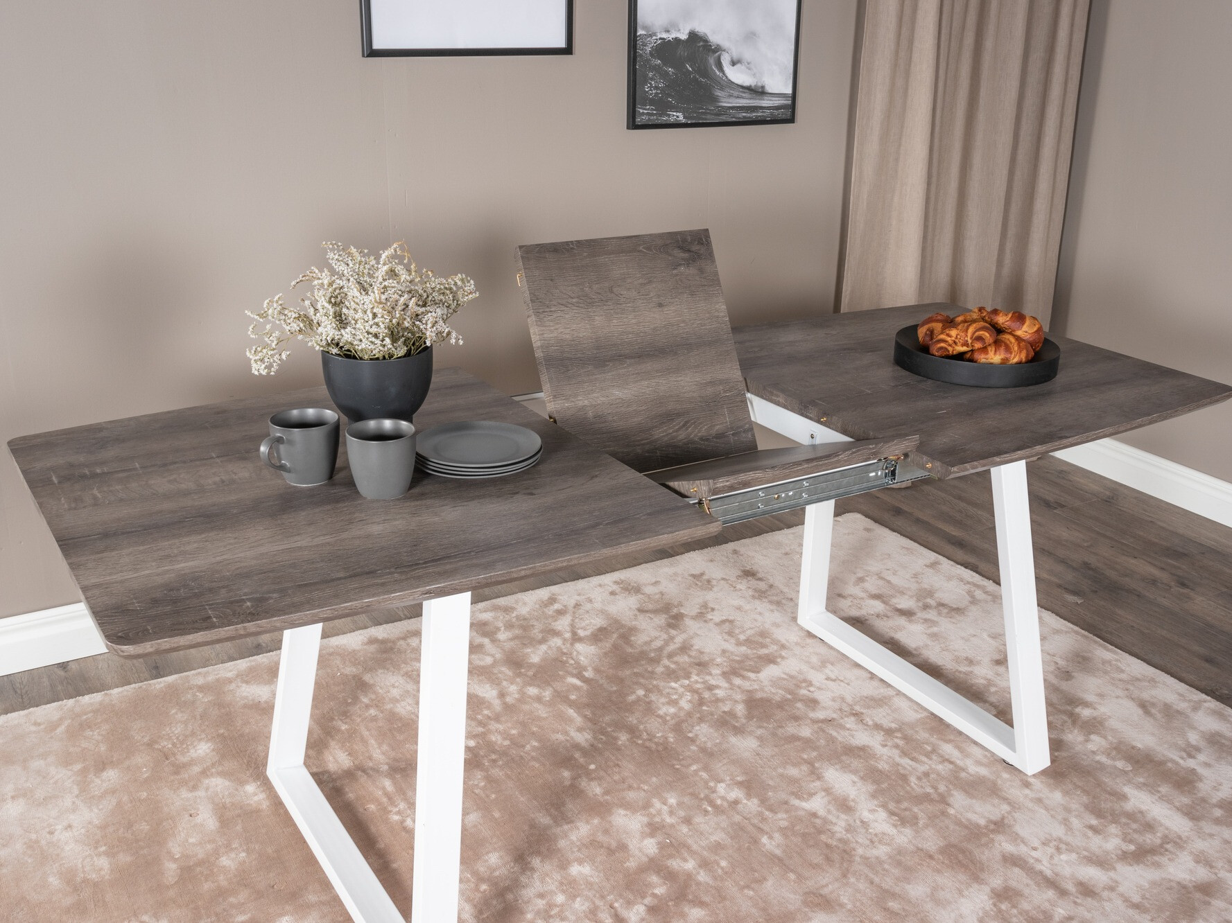 Galds Dallas 172 (Pelēks + Balts)