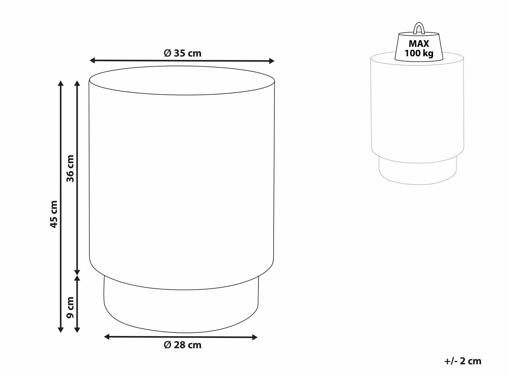 Kafijas galdiņš Berwyn 2126 (Melns)