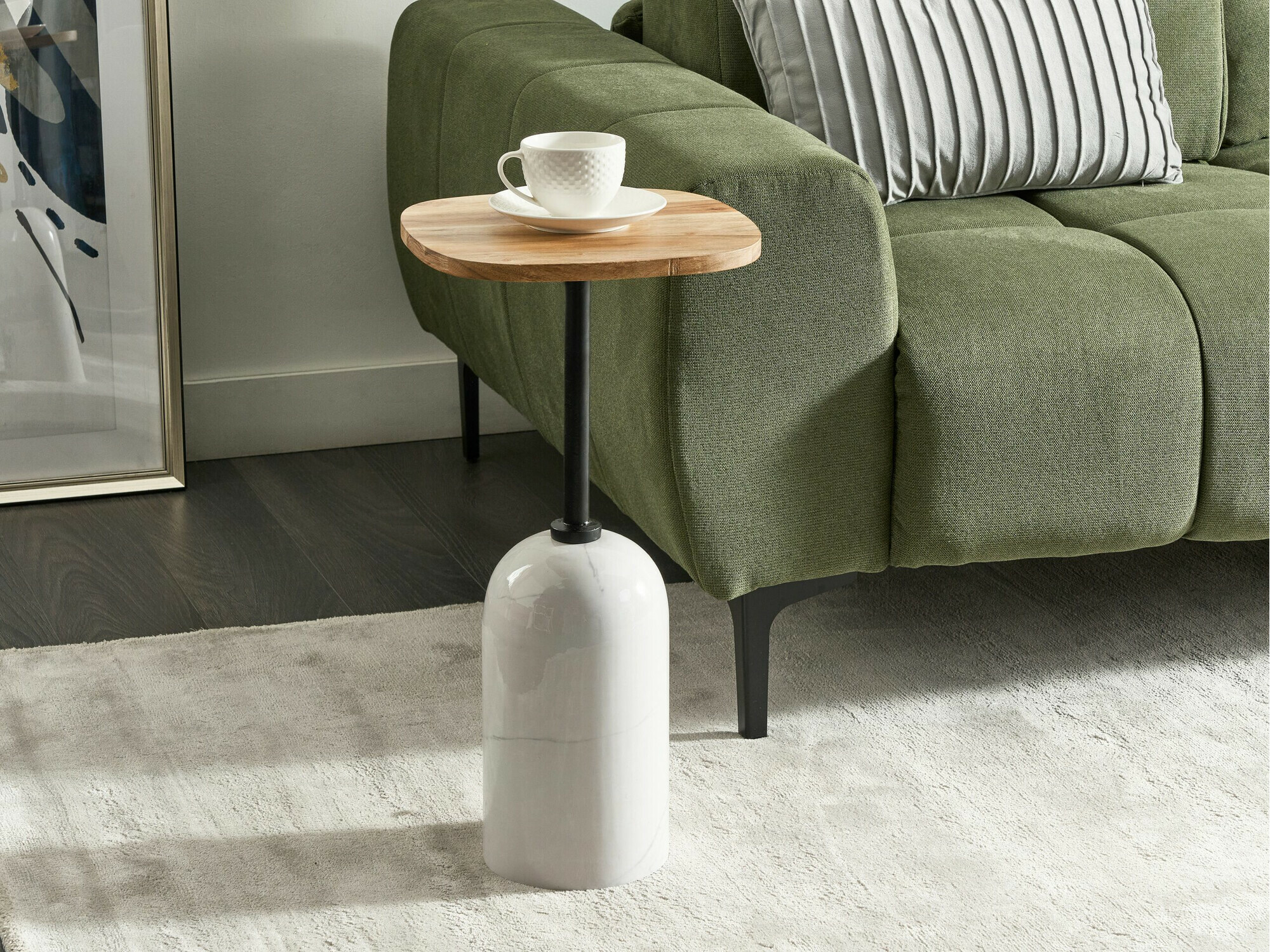 Кофейный столик Berwyn 2127 (Белый + Светлое дерево)