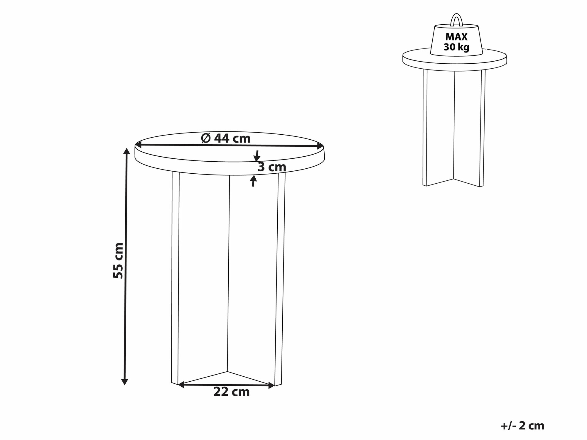 Кофейный столик Berwyn 2128 (Светлое дерево)