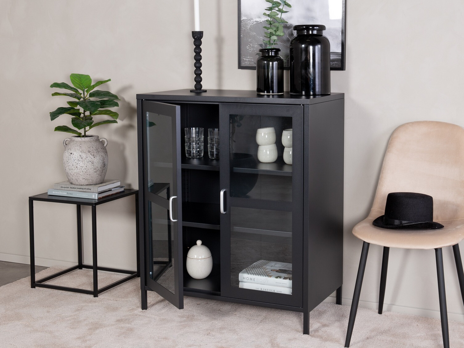 Skapis Dallas 208 (Melns)