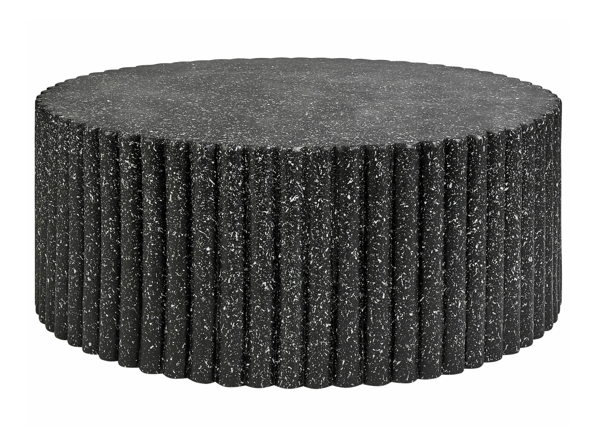 Žurnālu galdiņš Berwyn 2131 (Melns + Terazzo)