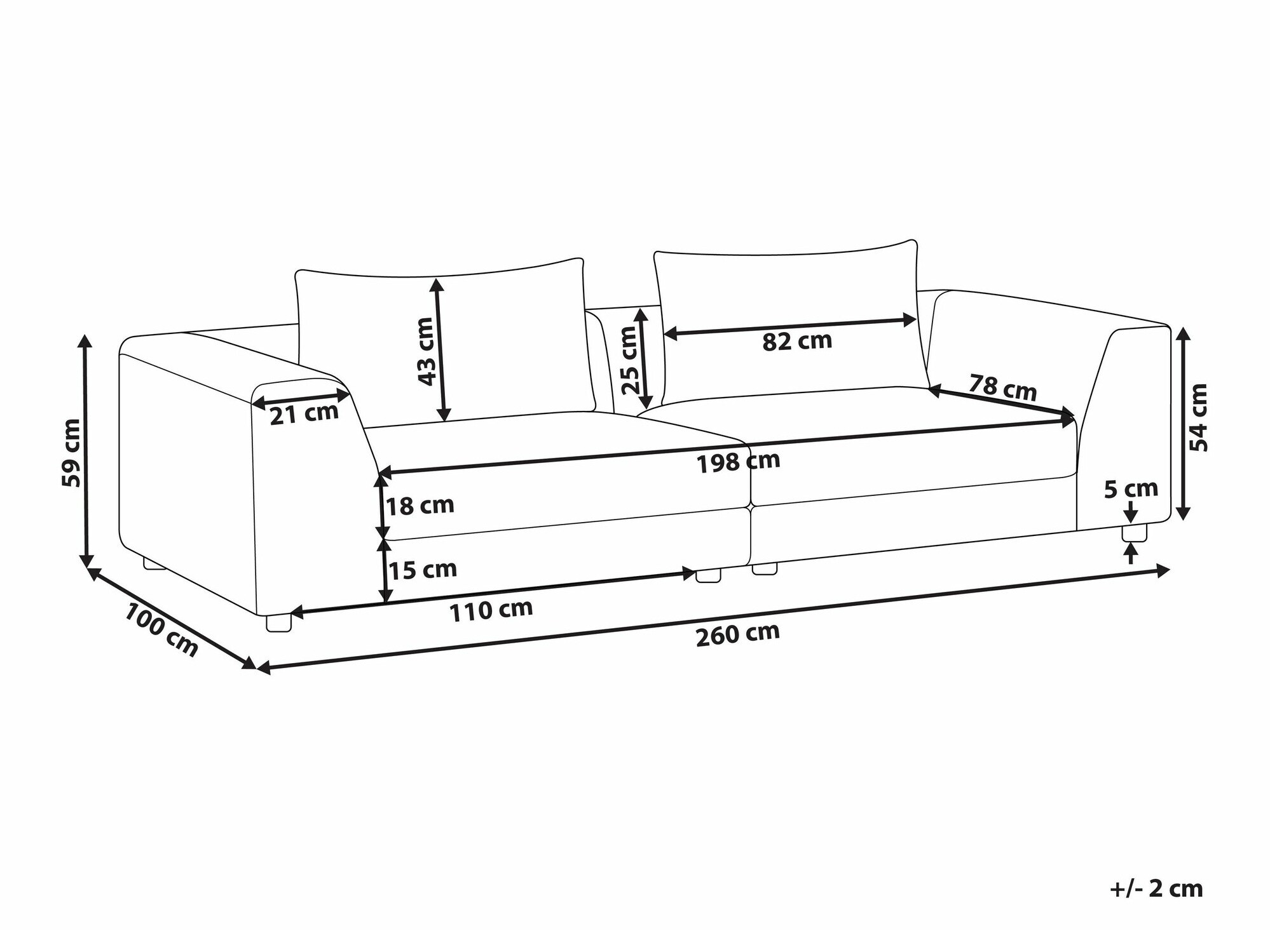 Dīvāns Berwyn 2134 (Brūns)