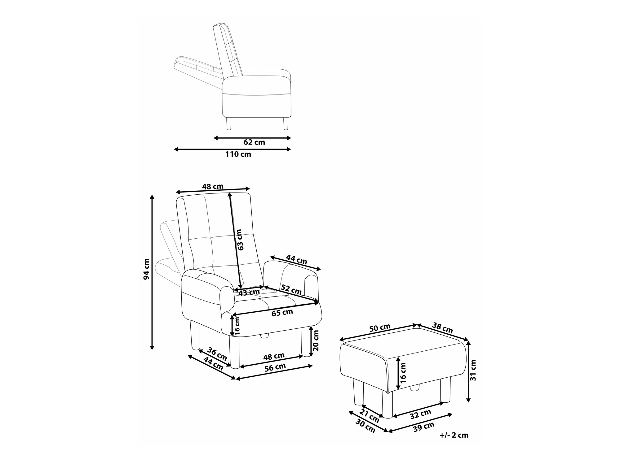 Кресло Berwyn 1400 (Крем)