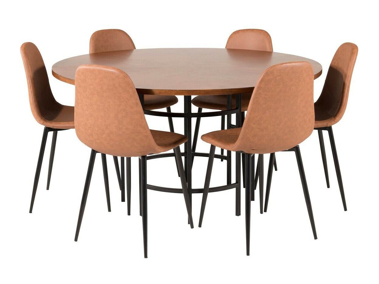 Ēdamistabas komplekts Dallas 309 (Brūns + Melns)