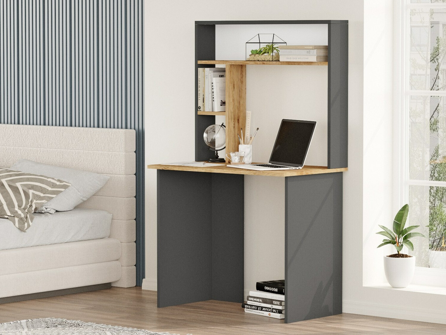 Письменный cтол Asheboro 117 (Антрацит + Сосна)