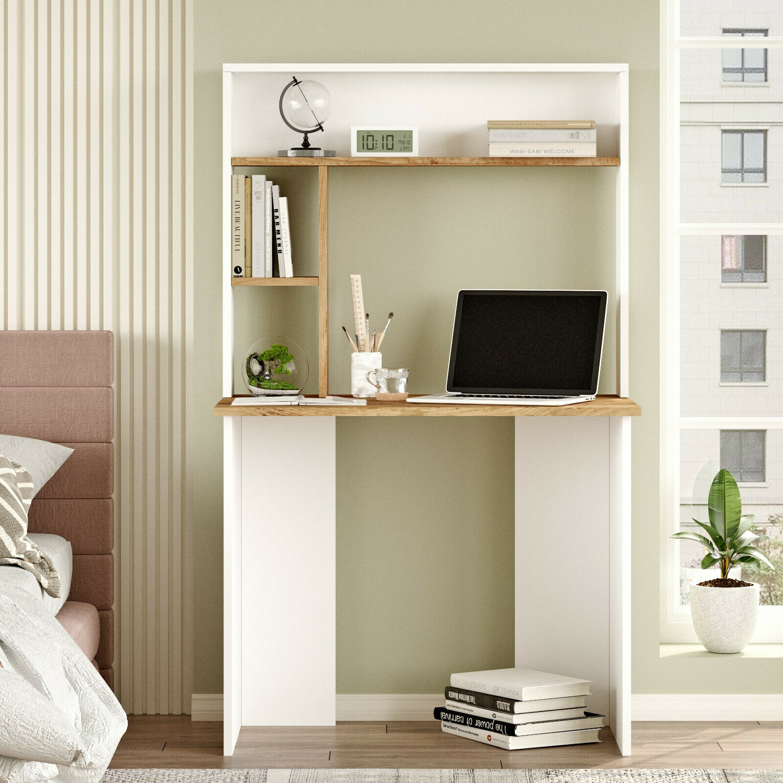 Письменный cтол Asheboro 117 (Белый + Сосна)