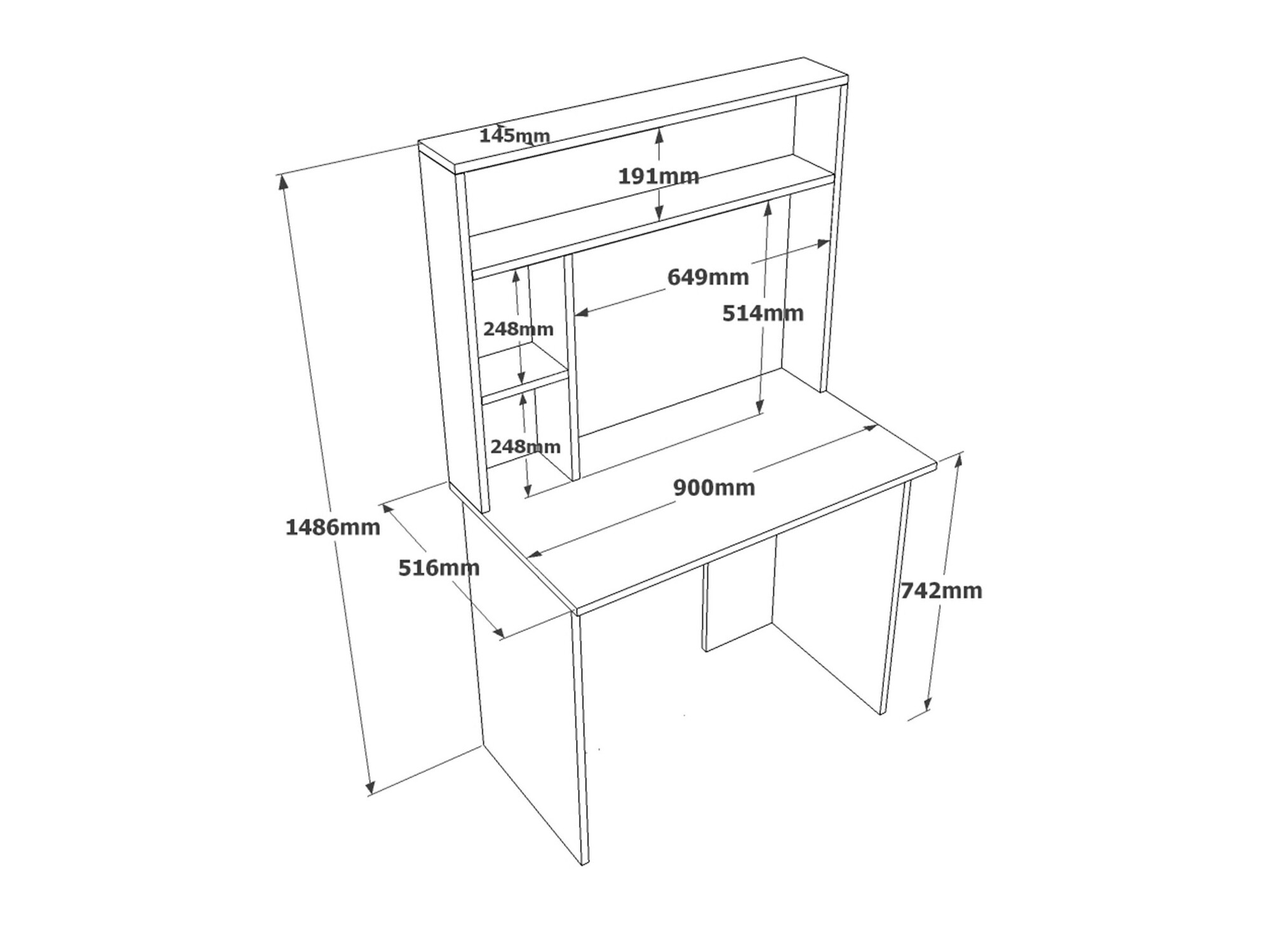 Rakstāmgalds Asheboro 117 (Balts + Priede)