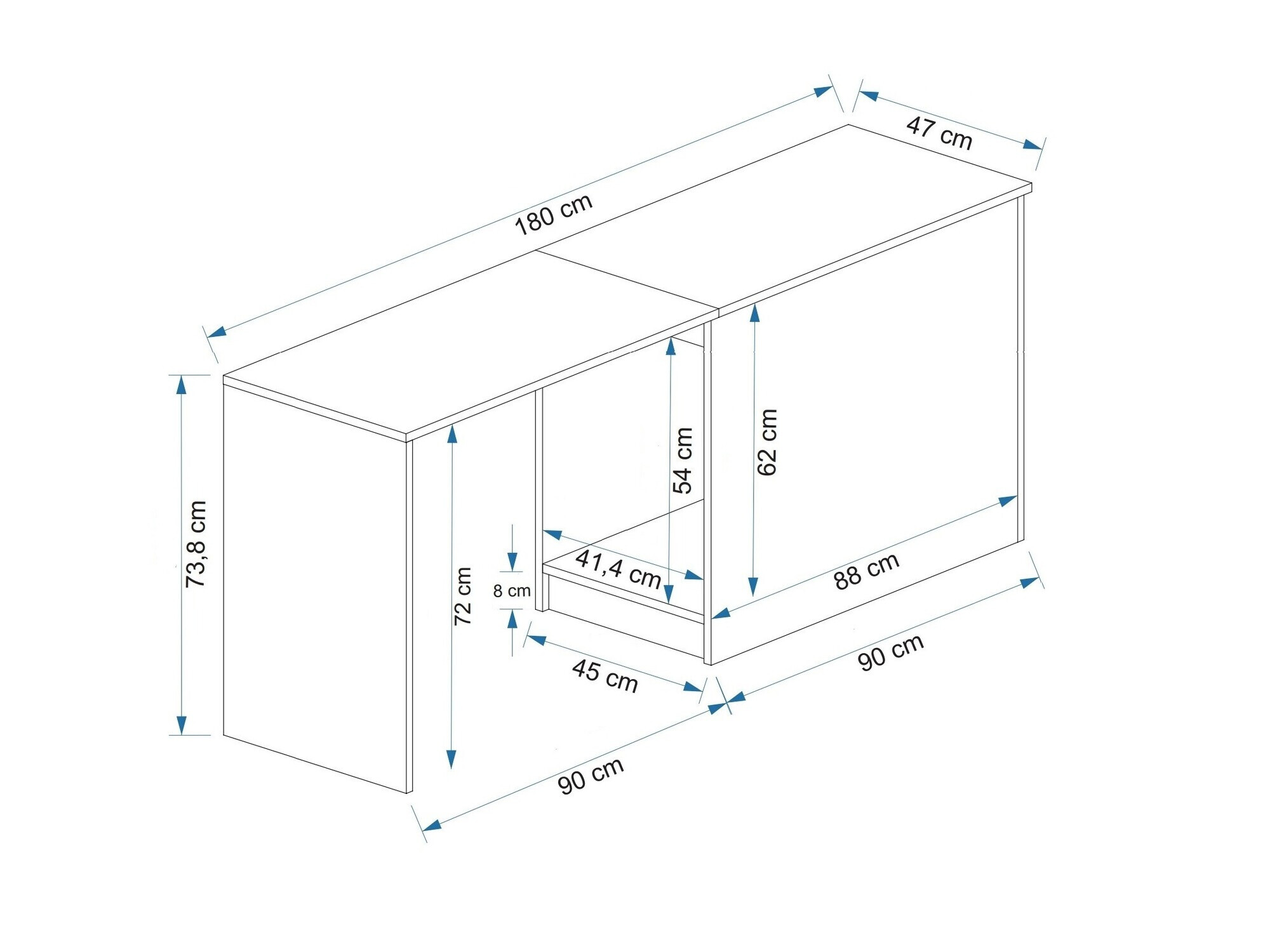 Rakstāmgalds Kailua 2183 (Antracīts + Priede)