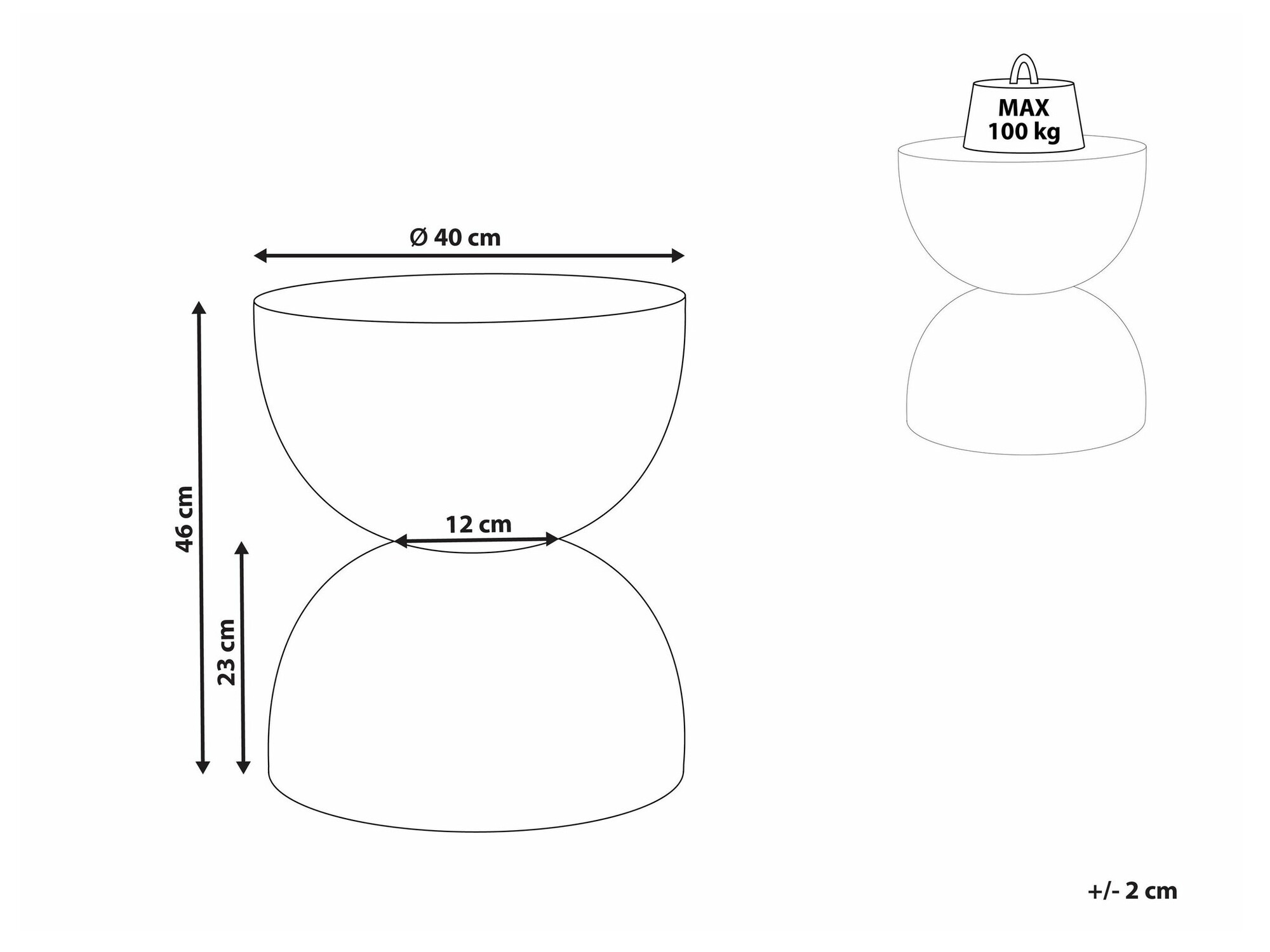 Kafijas galdiņš Berwyn 2143 (Balts + Terazzo)