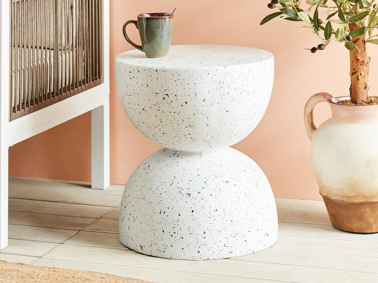 Кофейный столик Berwyn 2143 (Белый + Terazzo)