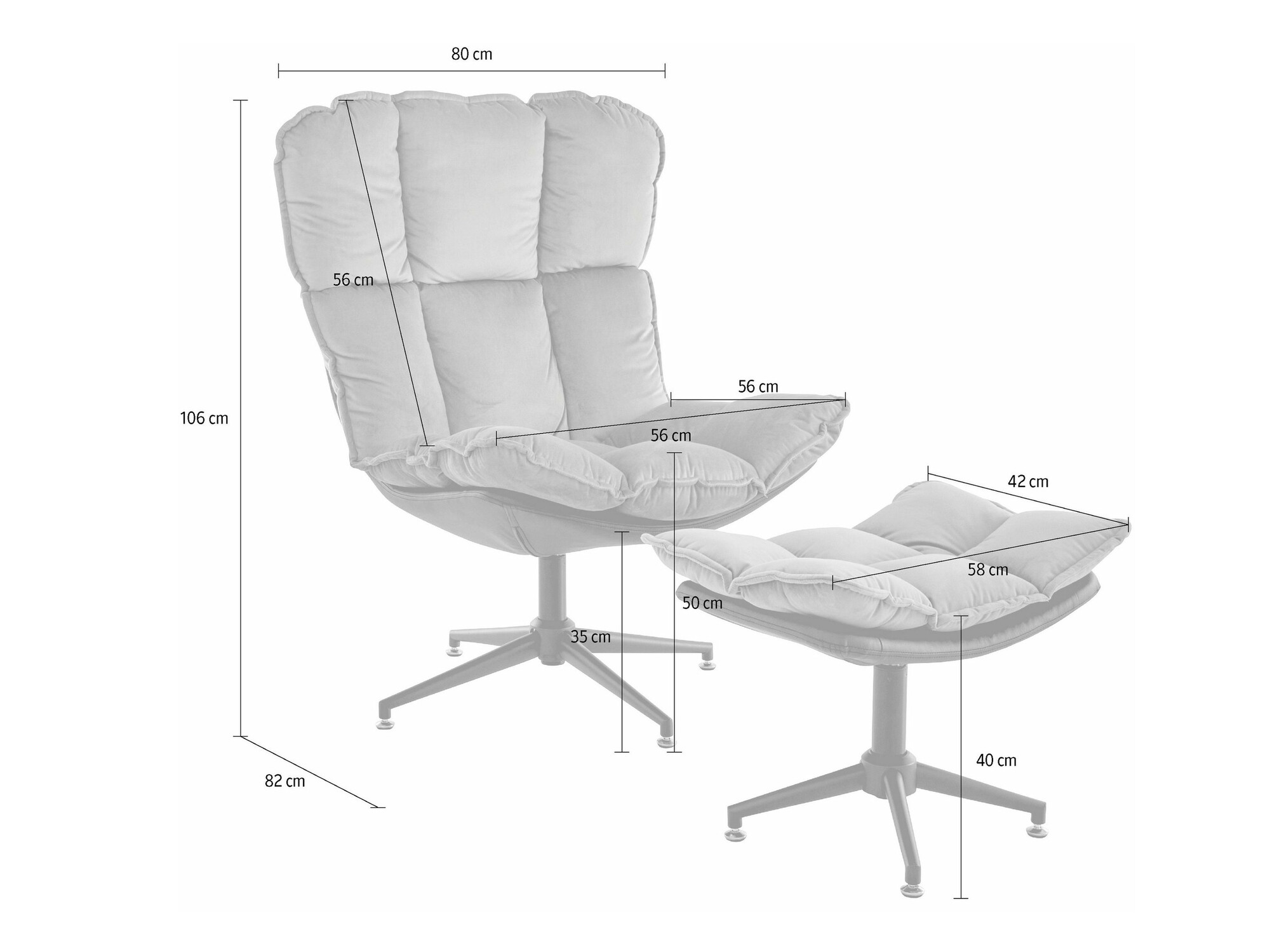 Кресло Denton 1410 (Антрацит)