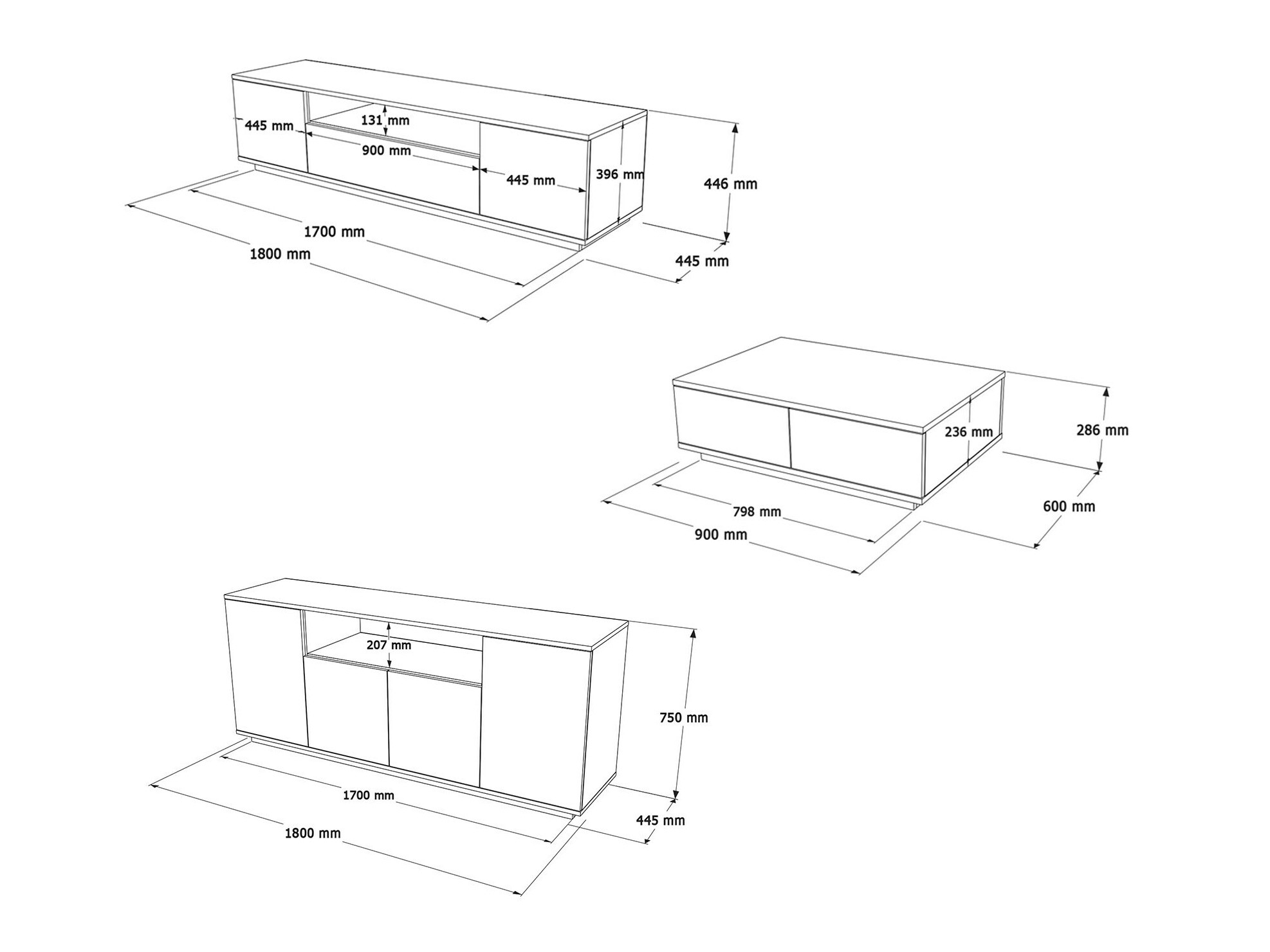 Viesistabas komplekts Kailua 2195