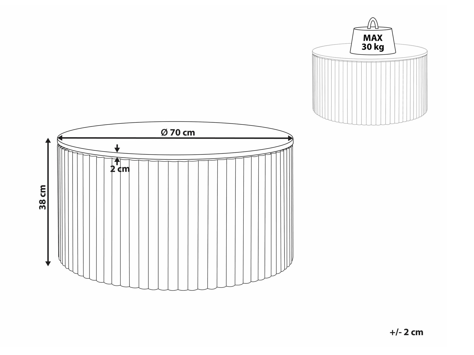 Журнальный столик Berwyn 2140 (Светлое дерево)