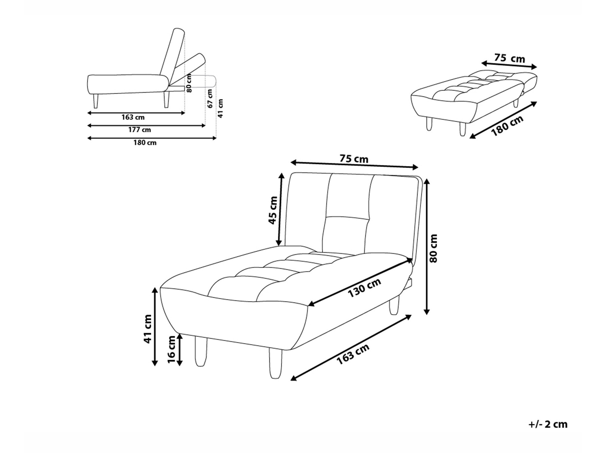 Kušete Berwyn 1007 (Melns)