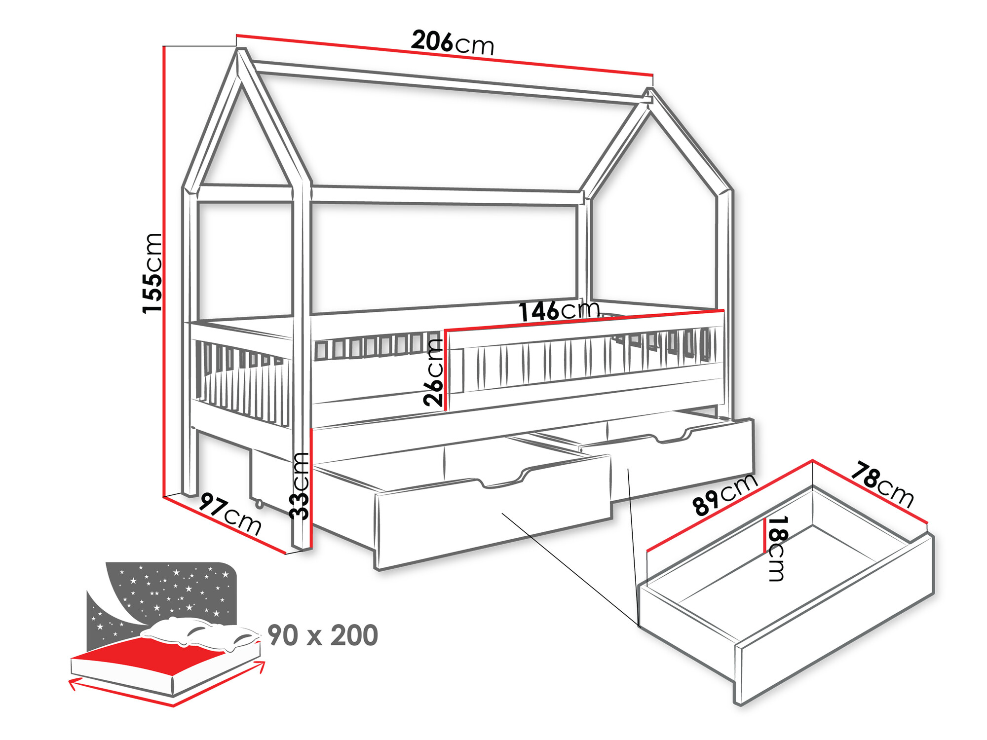 Кровать Henderson 167 (Бук)