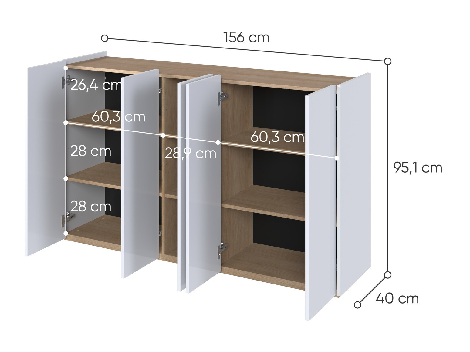 Шкафчик Fresno 147 (Глянцевый белый)