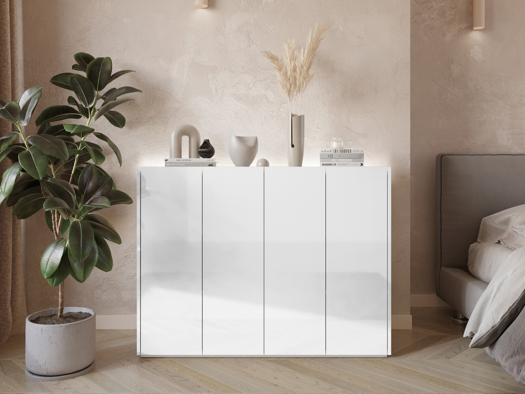 Шкафчик Fresno 148 (Глянцевый белый)