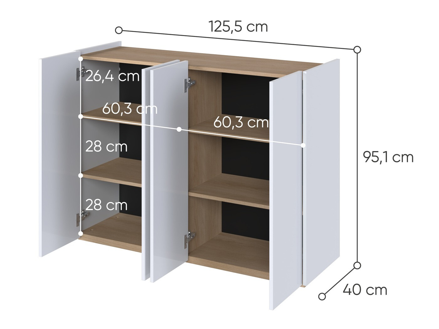 Шкафчик Fresno 148 (Глянцевый белый)