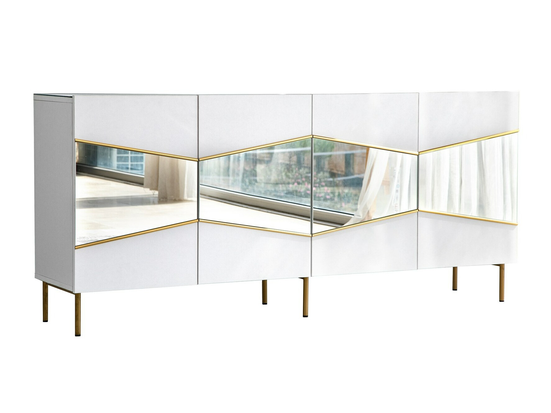 Skapis Kailua 2210 (Balts + Zelta)