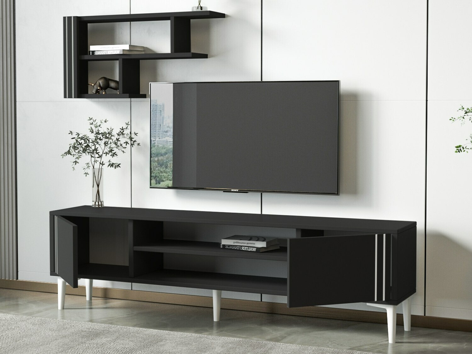 Viesistabas komplekts Kailua 2211 (Antracīts)