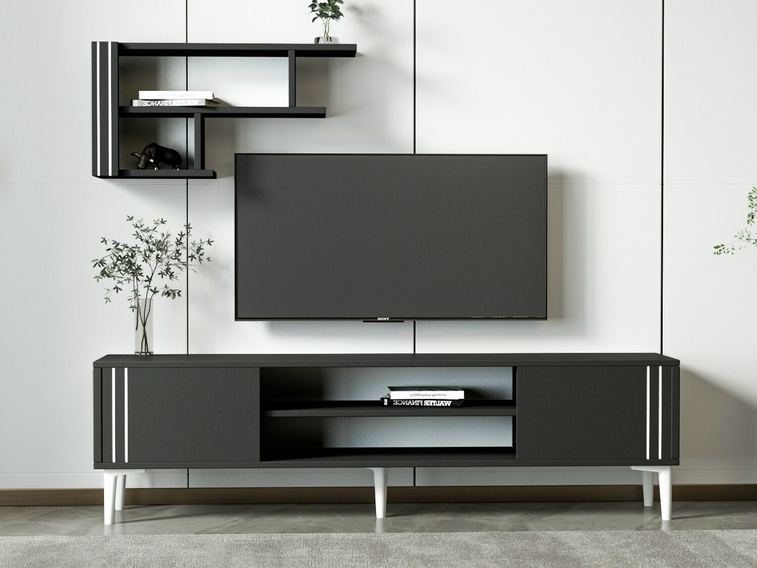 Viesistabas komplekts Kailua 2211 (Antracīts)