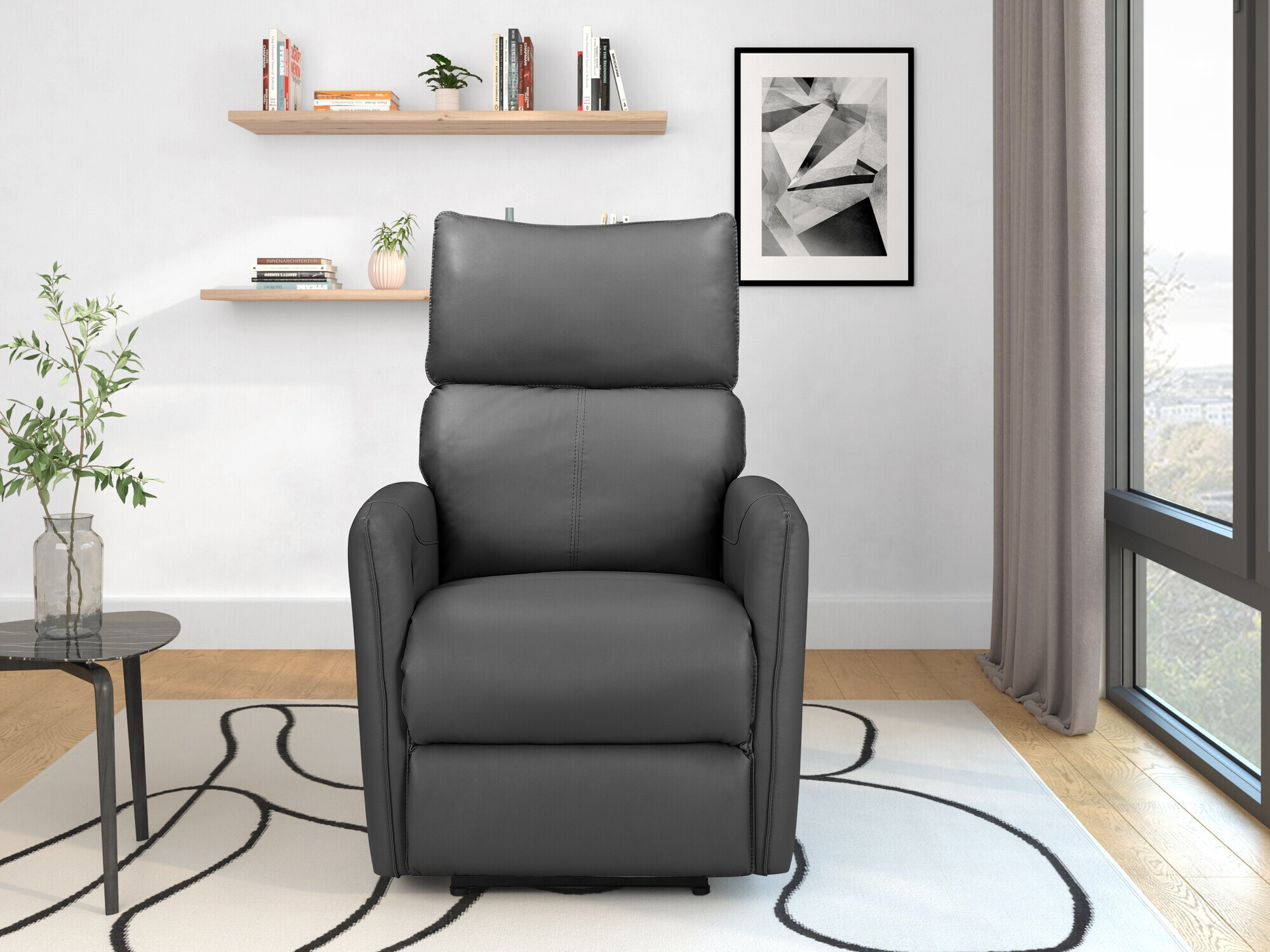 Atpūtas krēsls reglainer Denton 1338 (Antracīts)