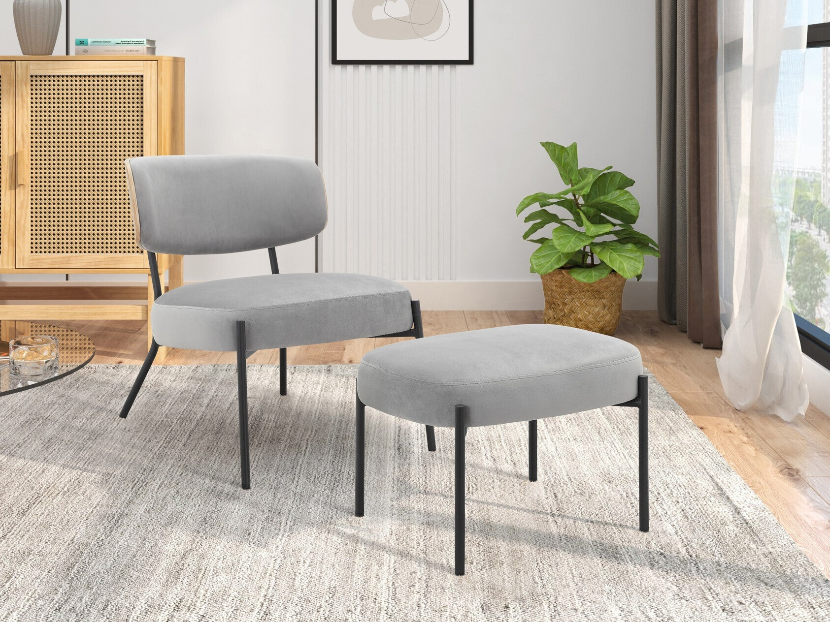 Кресло Denton 1341 (Светло-серый)