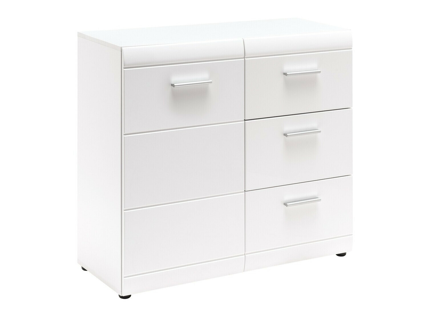 Kumode Livromu 109 (Glancēts balts + Balts)