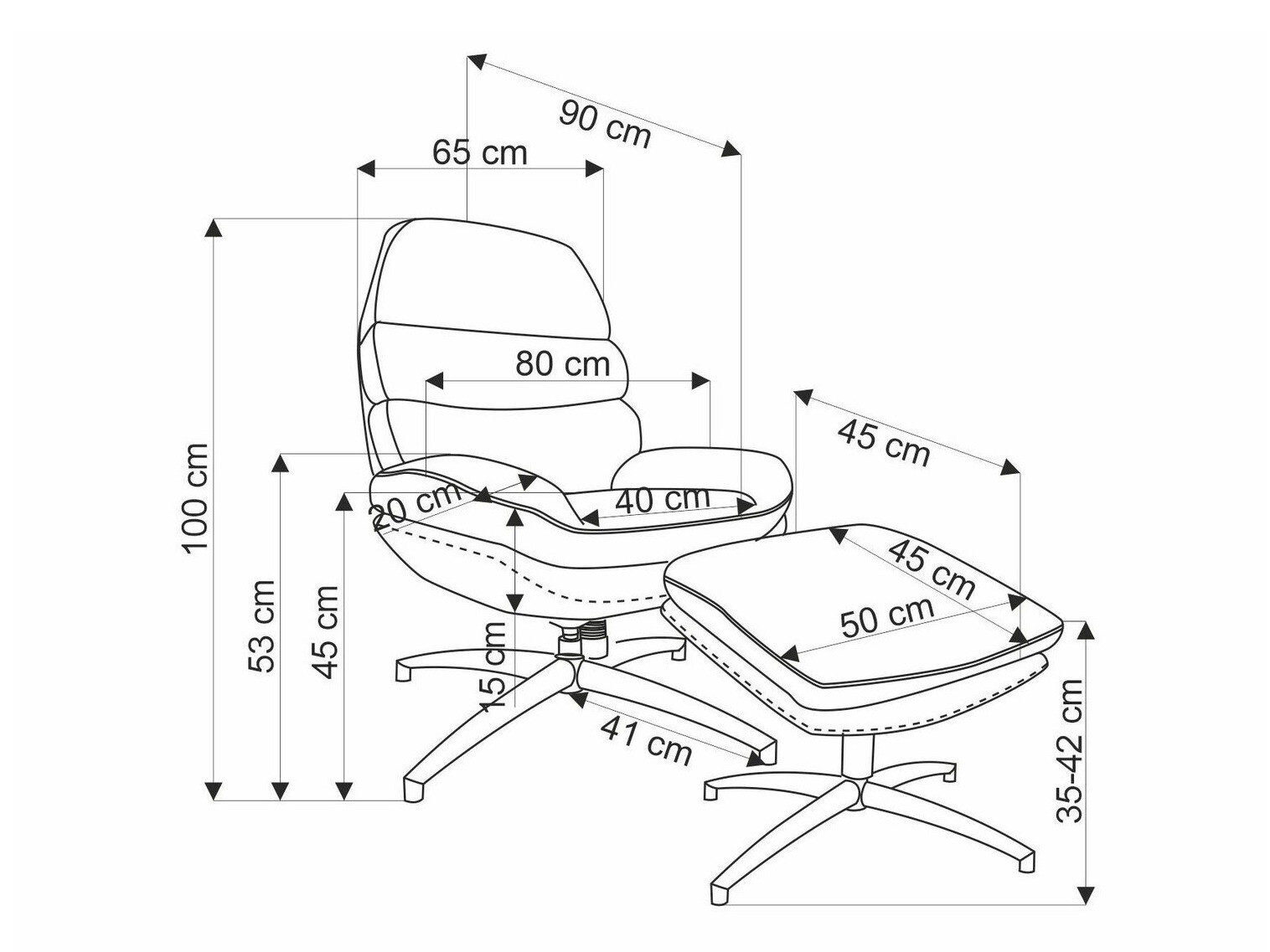 Krēsls Houston 1883 (Zils)