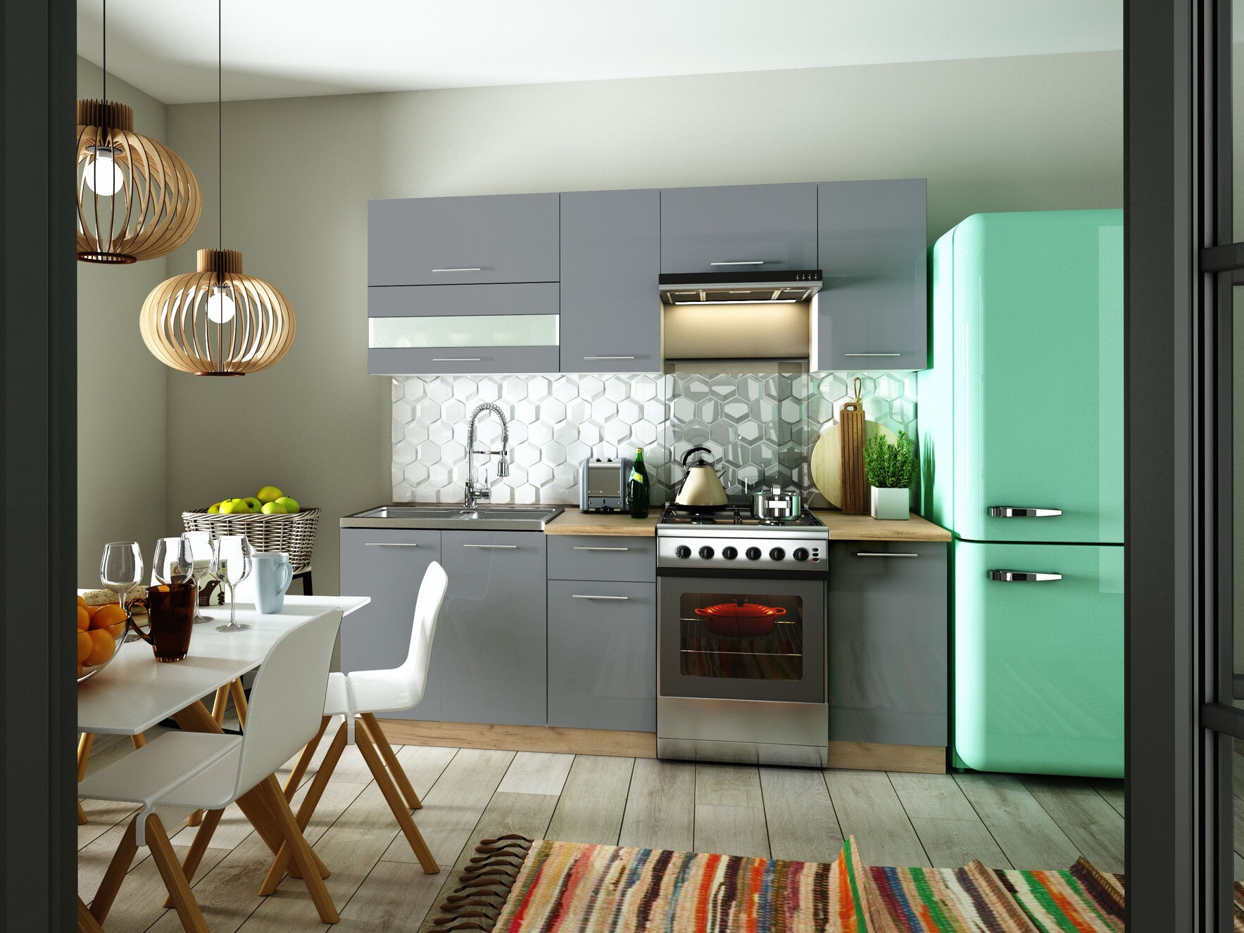 Moduļu piekarams skapis Tiffa Grey 114