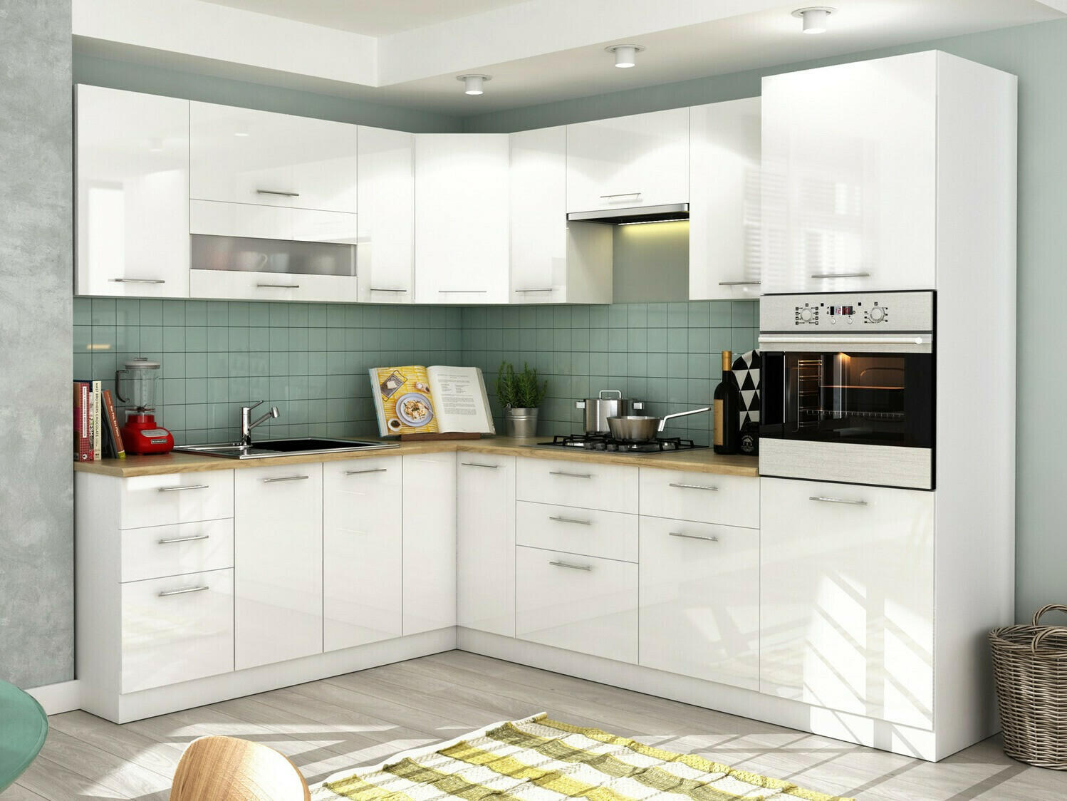 Moduļu piekarams skapis Tiffa White 124