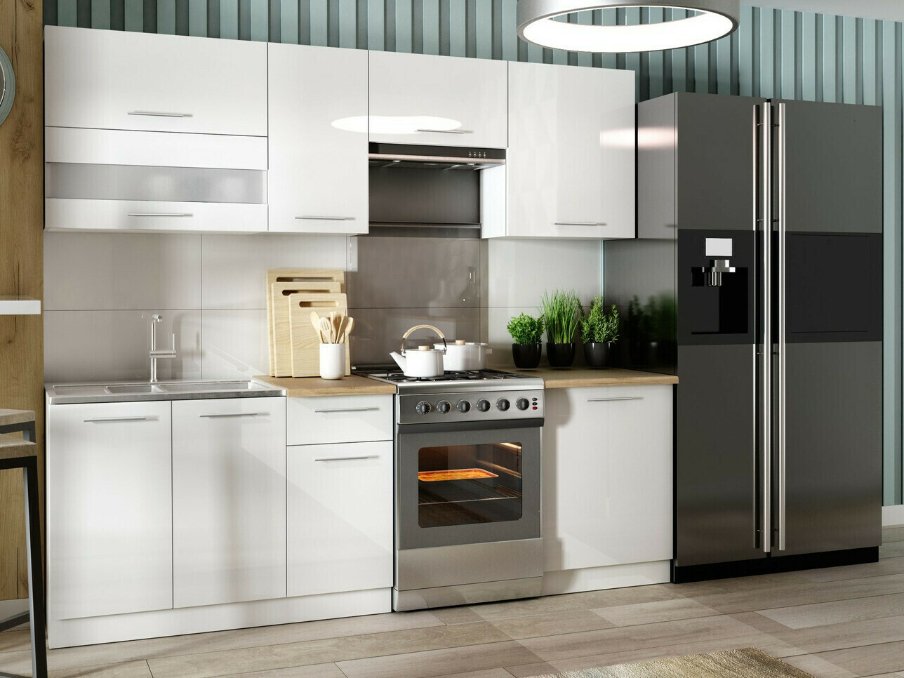 Moduļu piekarams skapis Tiffa White 128