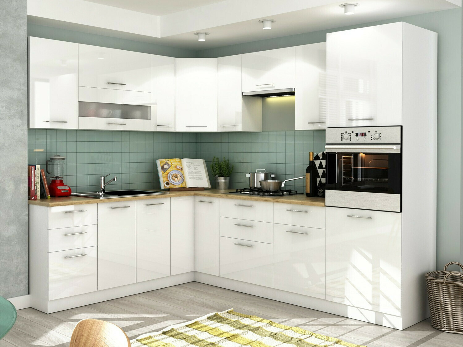 Moduļu piekarams skapis Tiffa White 128