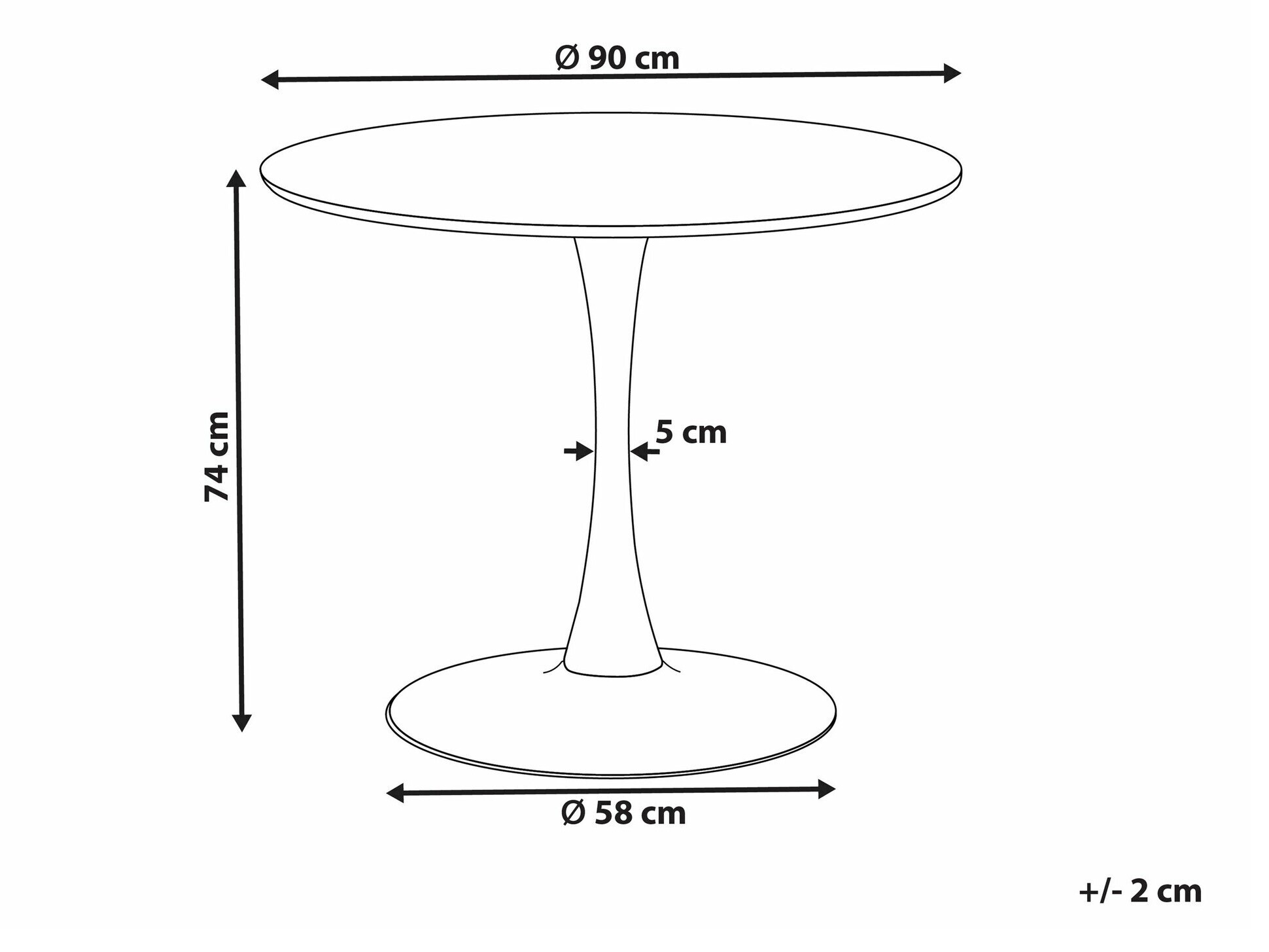 Cтол Berwyn 2174 (Чёрный + Черный мрамор)