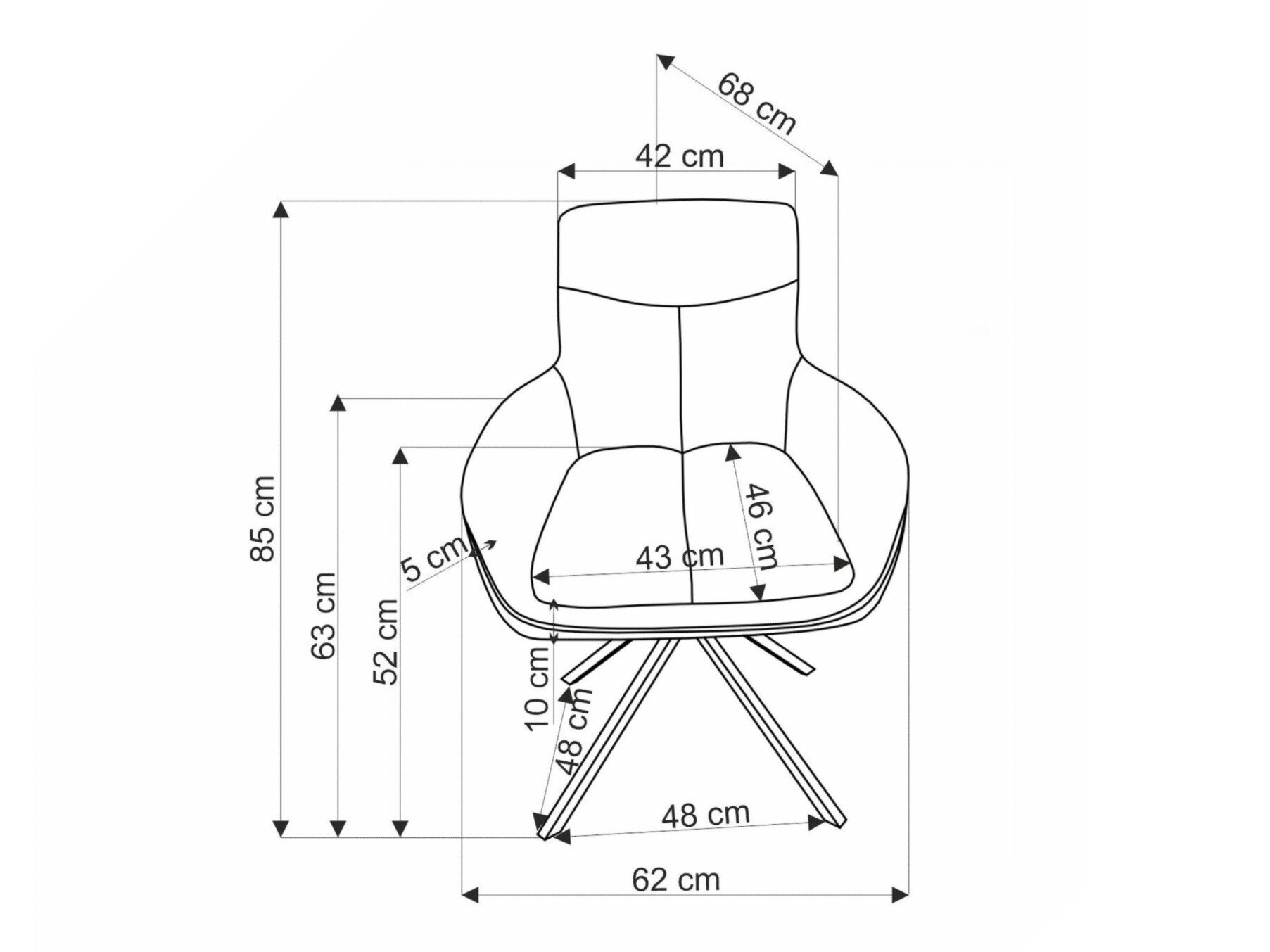 Krēsls Houston 1872 (Gaišs olīvkoks)