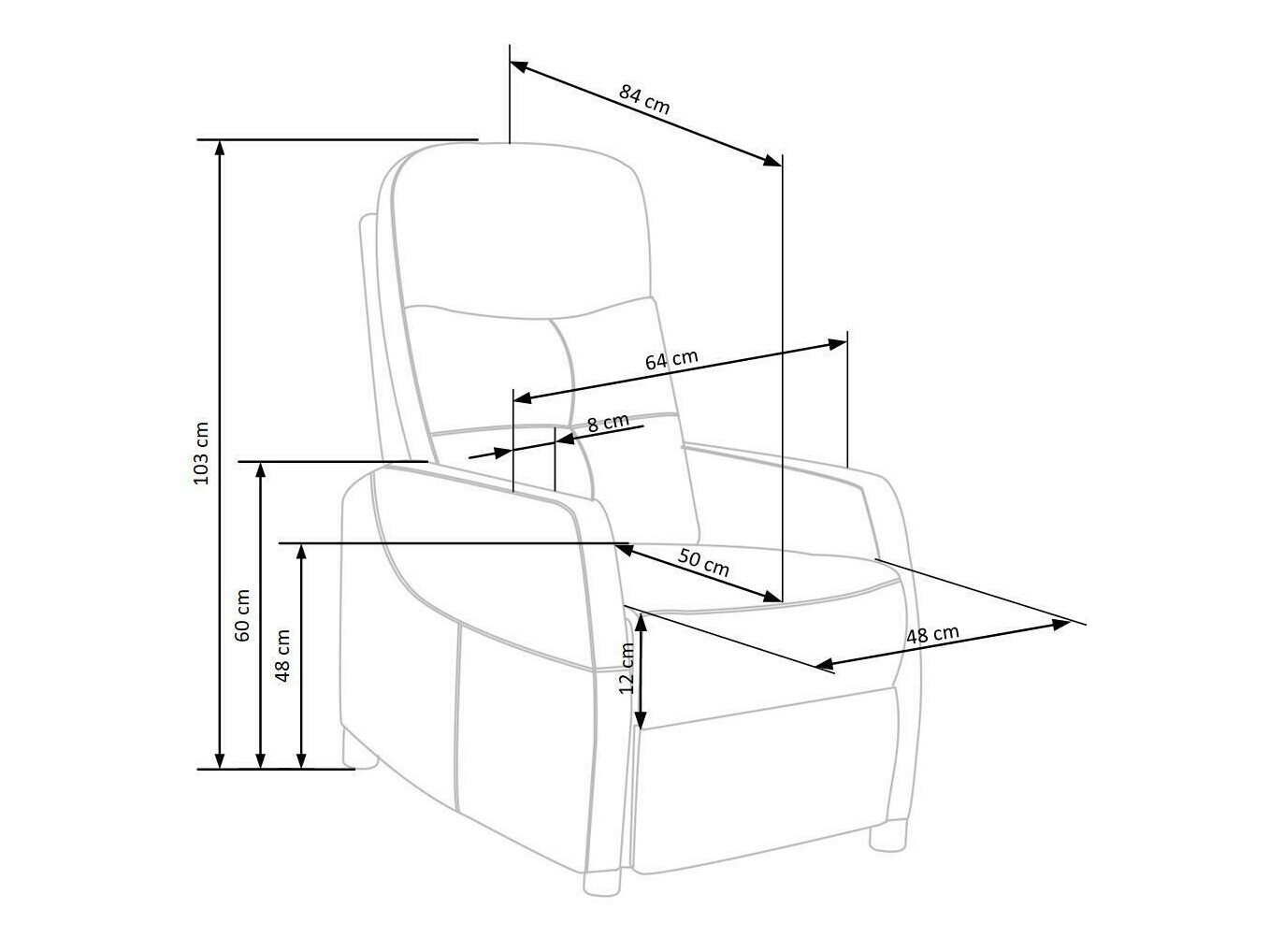 Krēsls reglainer Houston 992 (Bēšs)