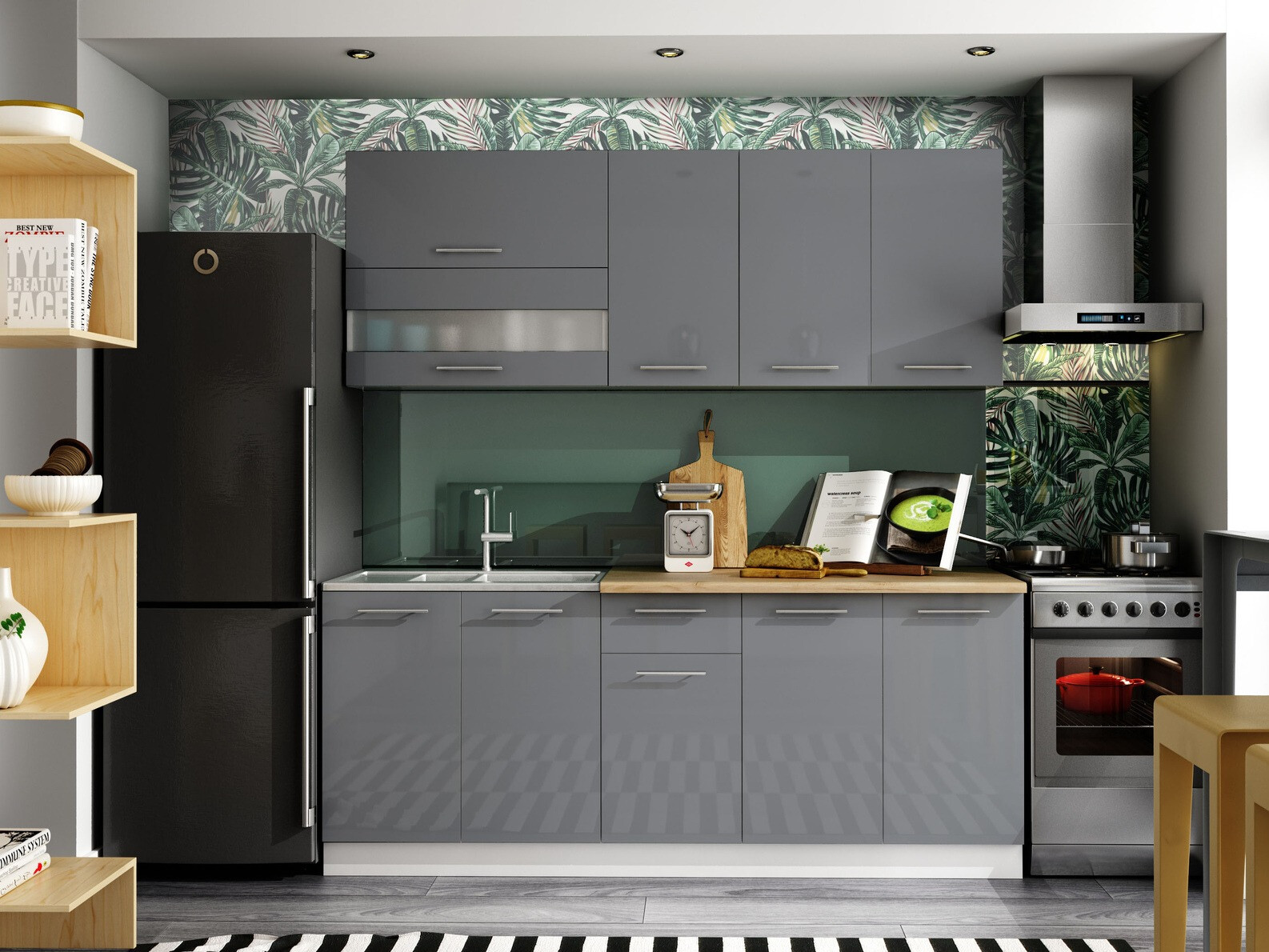 Moduļu piekarams skapis Tiffa Grey 118