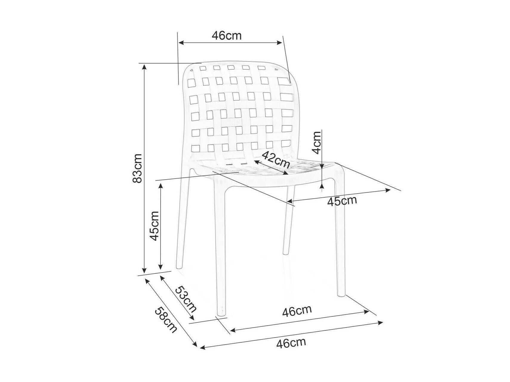 Стул Detroit 413 (Серый)