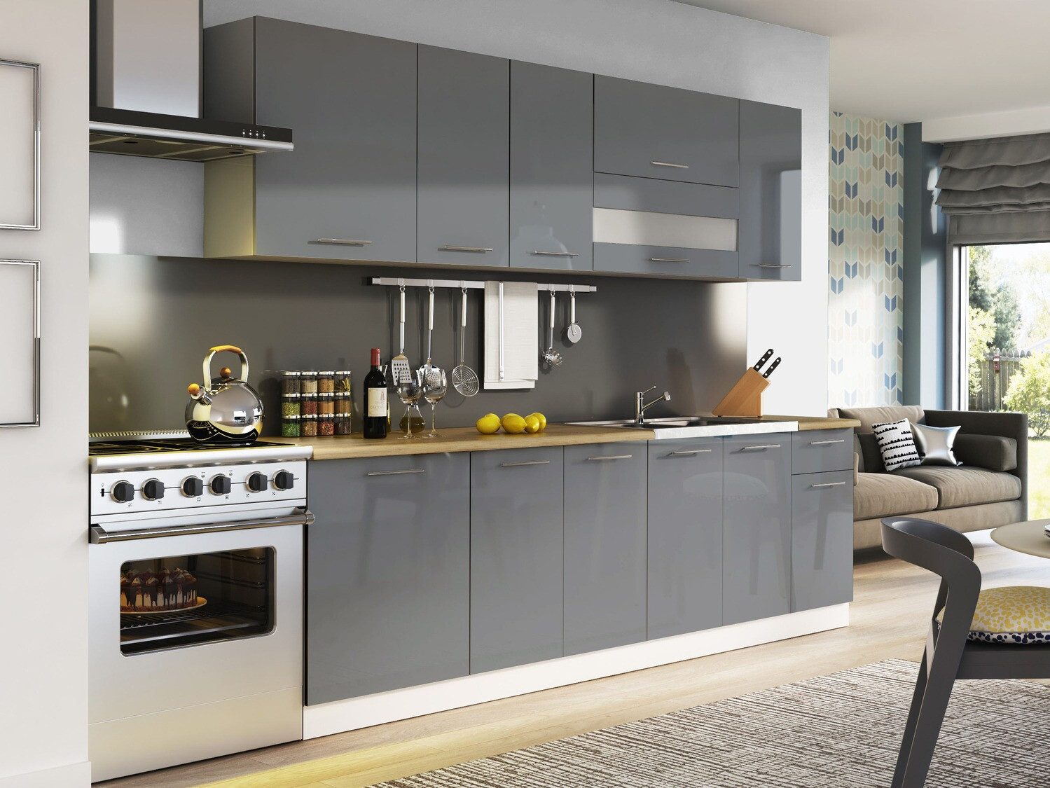 Фасад для посудомоечной машины Tiffa Grey 123