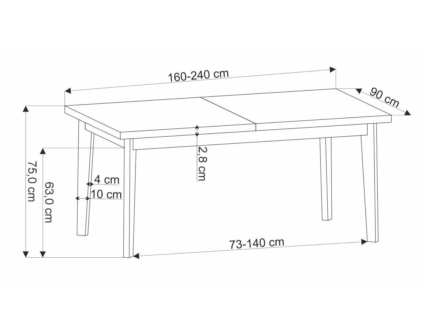 Galds Houston 1751 (Melns + Ozols)